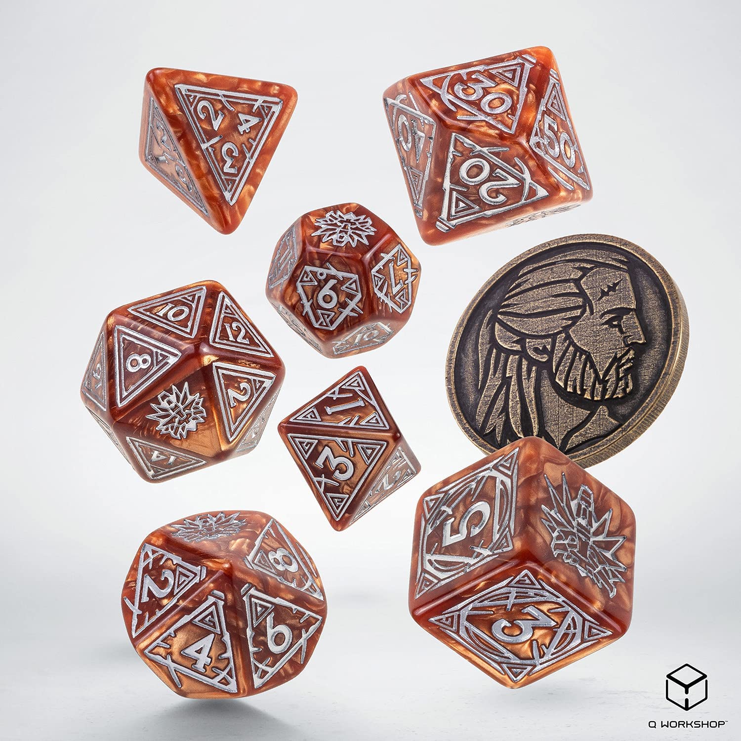 The witcher set 7 dadi Geralt the Monster Slayer