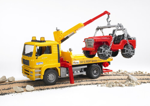 camion soccorso auto MAN TGA con Jeep