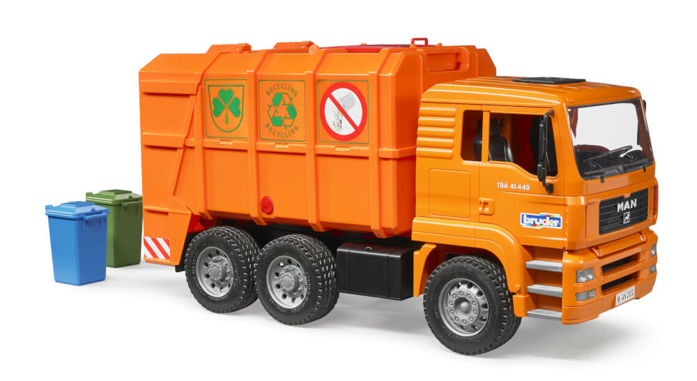 MAN TGA camion della spazzatura arancione