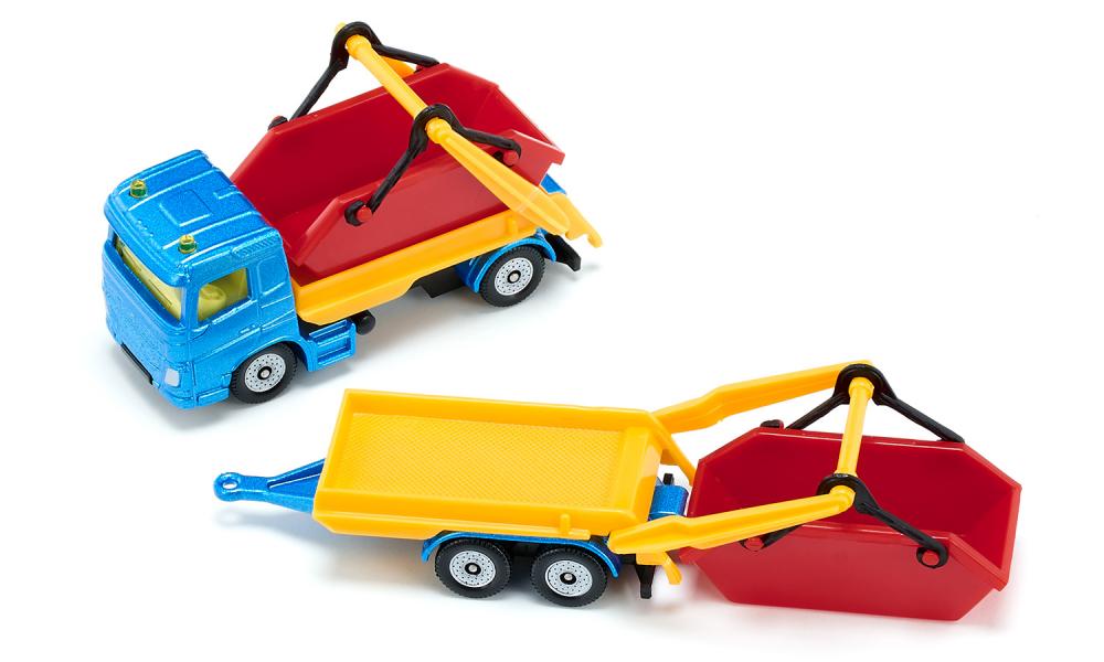Camion con cassone e rimorchio