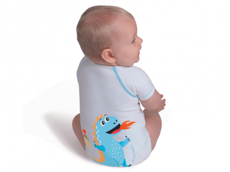 Dino &amp; Dragon body  0-36m bio cotton 4season