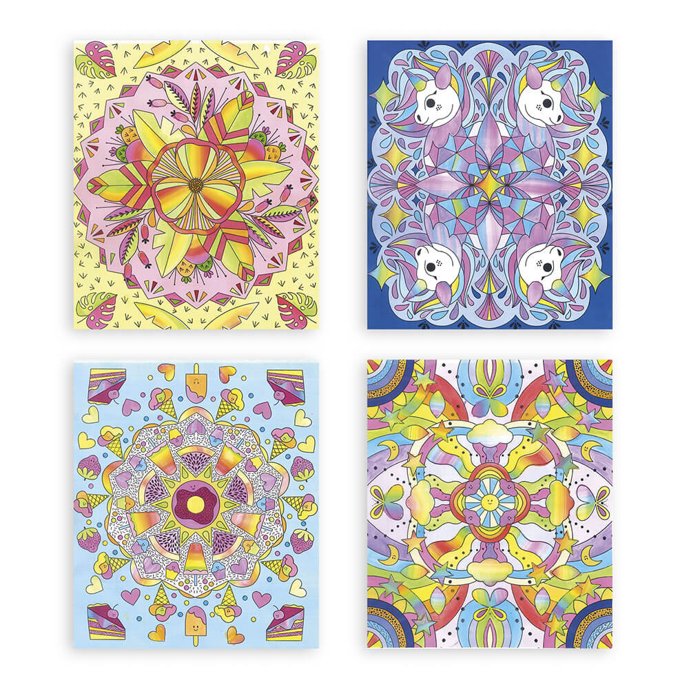 Mandala arcobaleno da pitturare