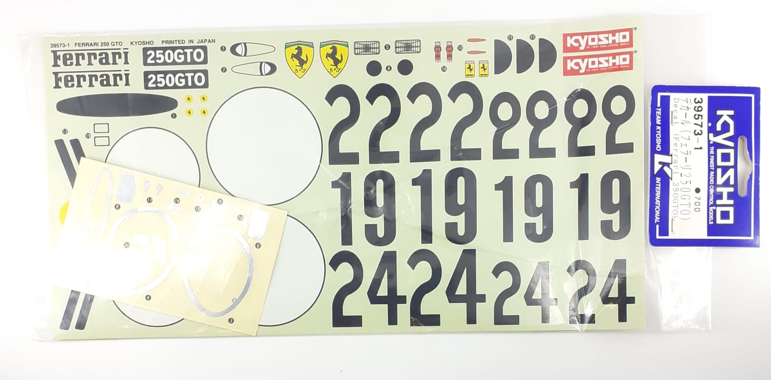 foglio decals ferrari 250 gto 1\10 Kyosho