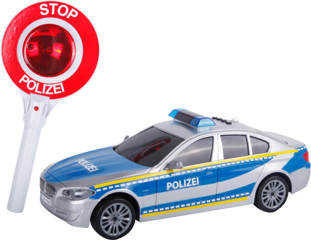 auto polizia con paletta