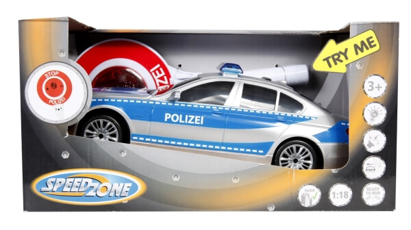 auto polizia con paletta