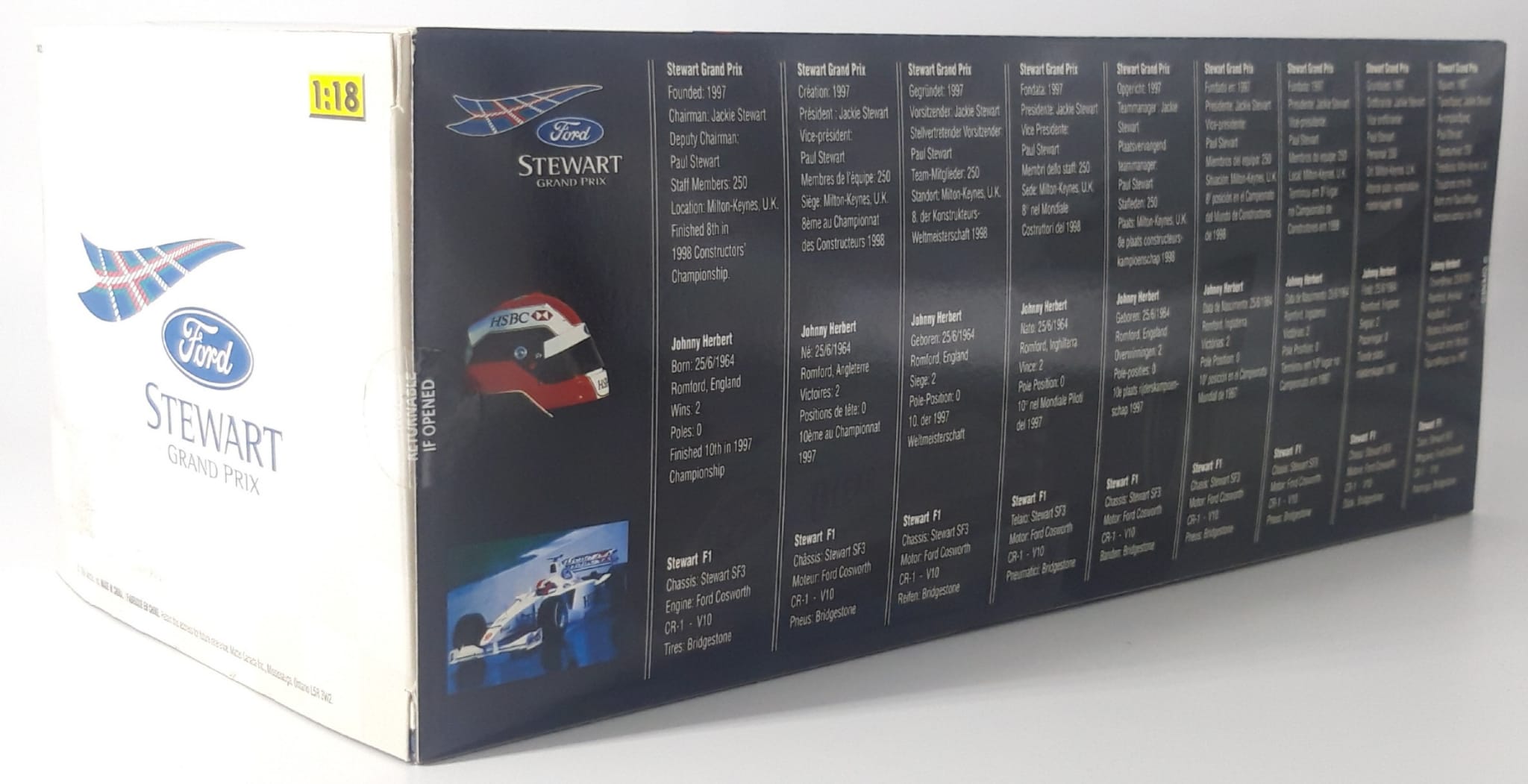 Ford F1 Stewart SF3 Johnny Herbert 1:18