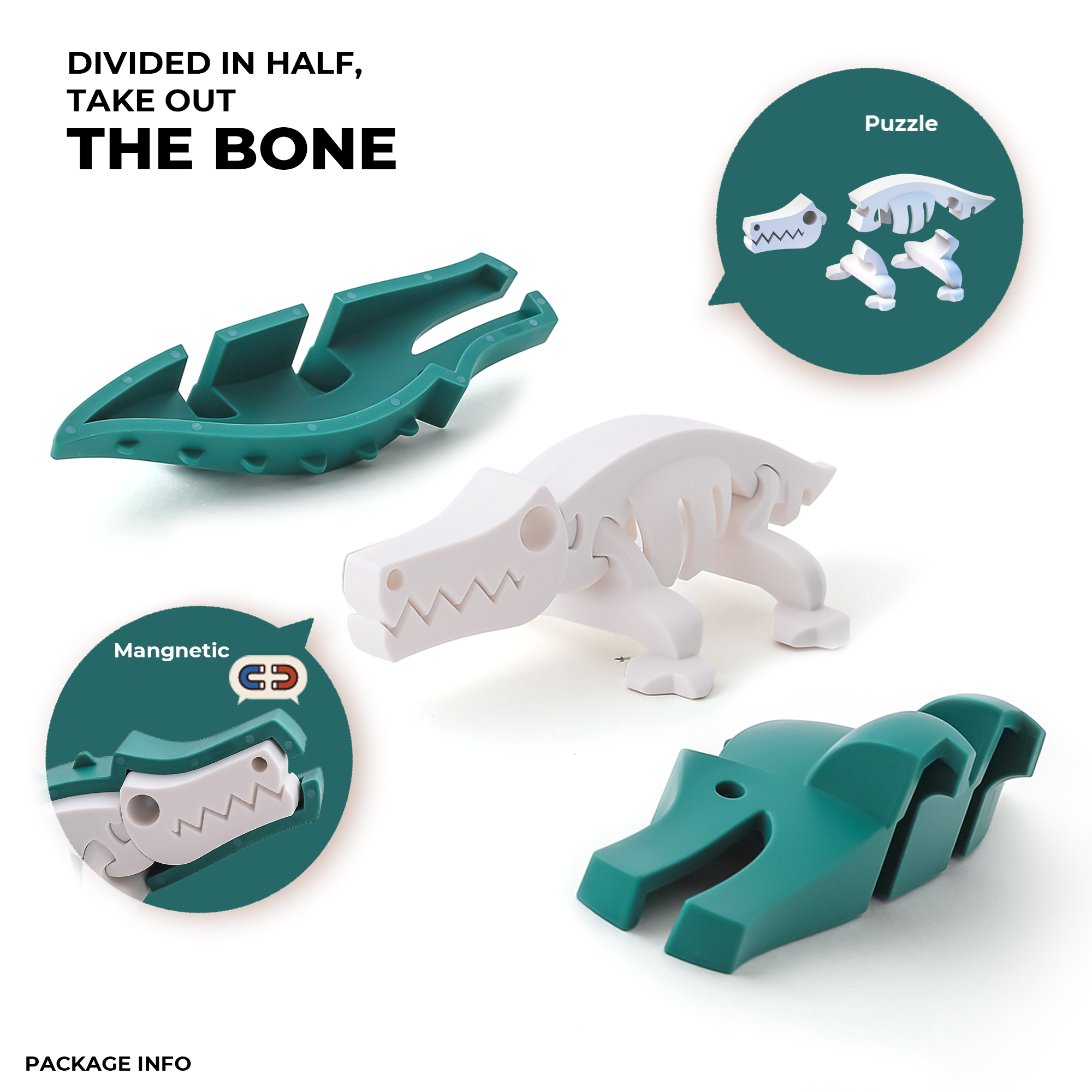 Coccodrillo con diorama half animal