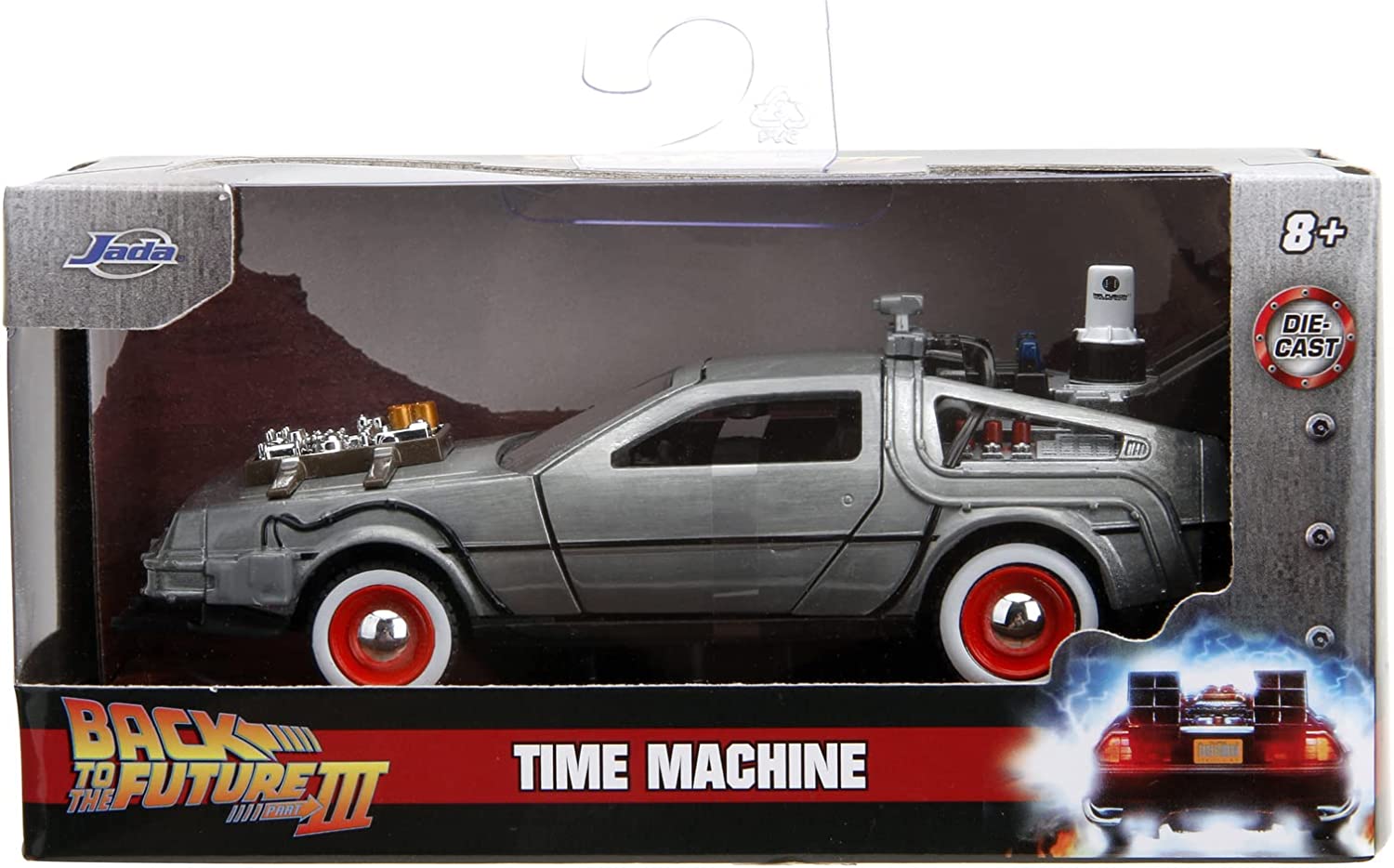 Time Machine Back to the Future 3 in scala 1:32 die-cast
