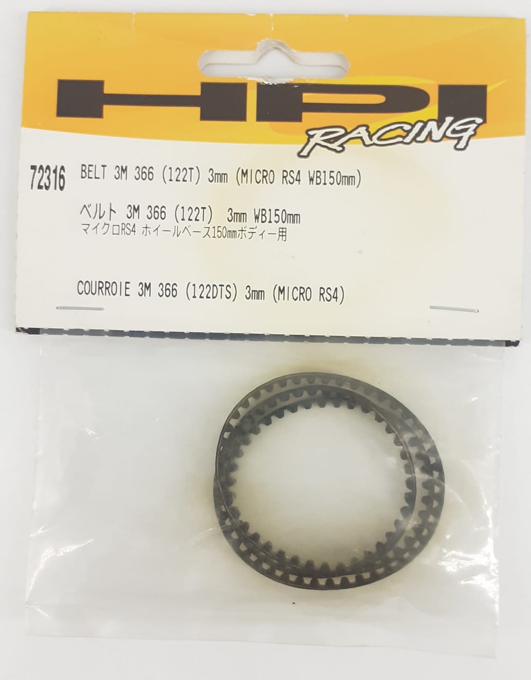 cinghia 438 122t 150mm Micro RS4