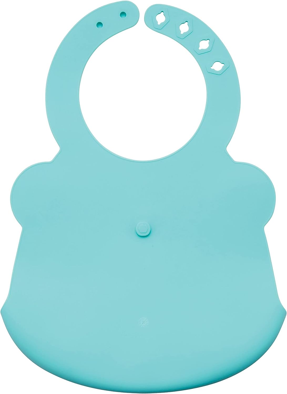 Bavaglino con tasca in silicone Menta Bear