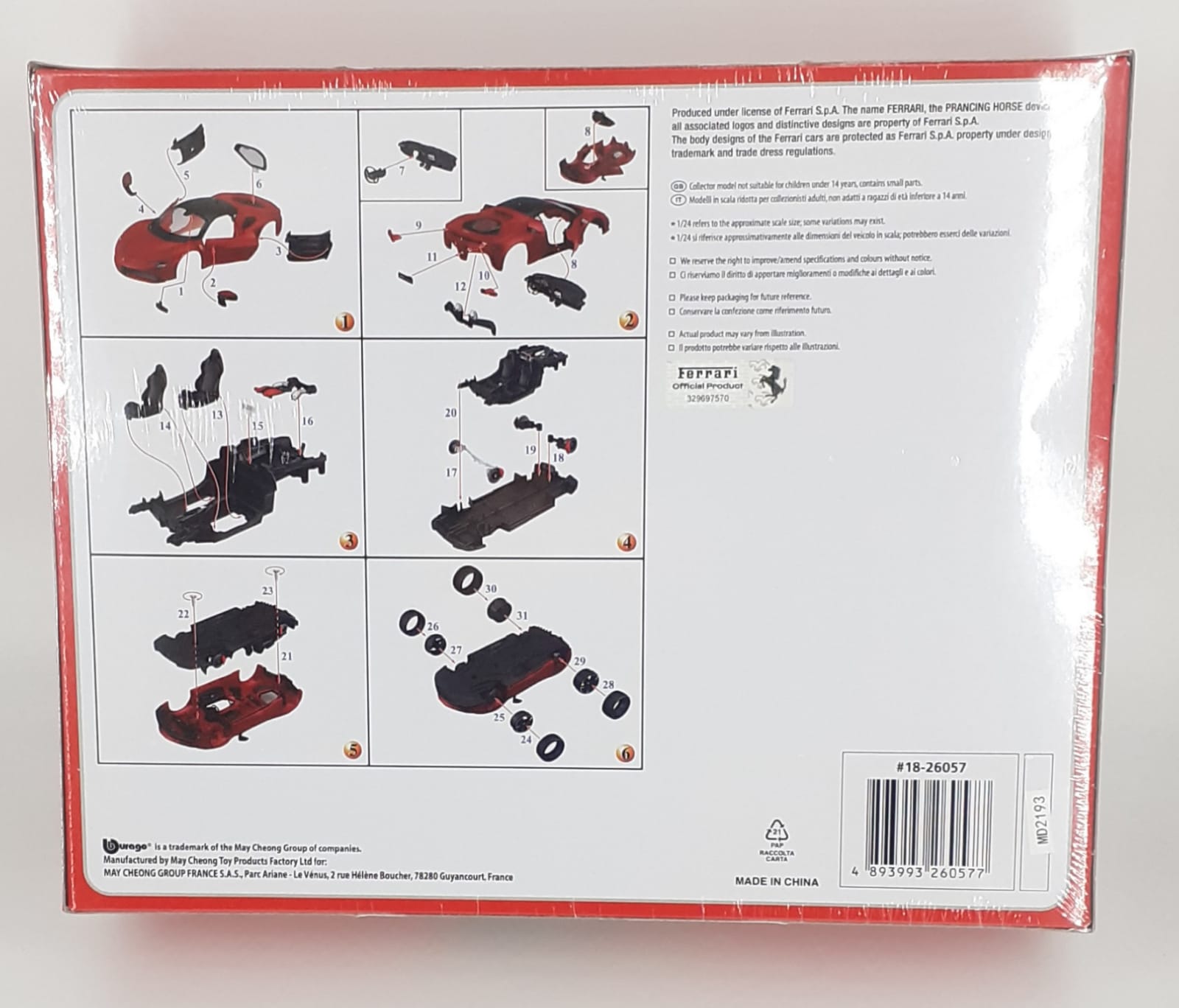 Ferrari SF90 1:24 in kit