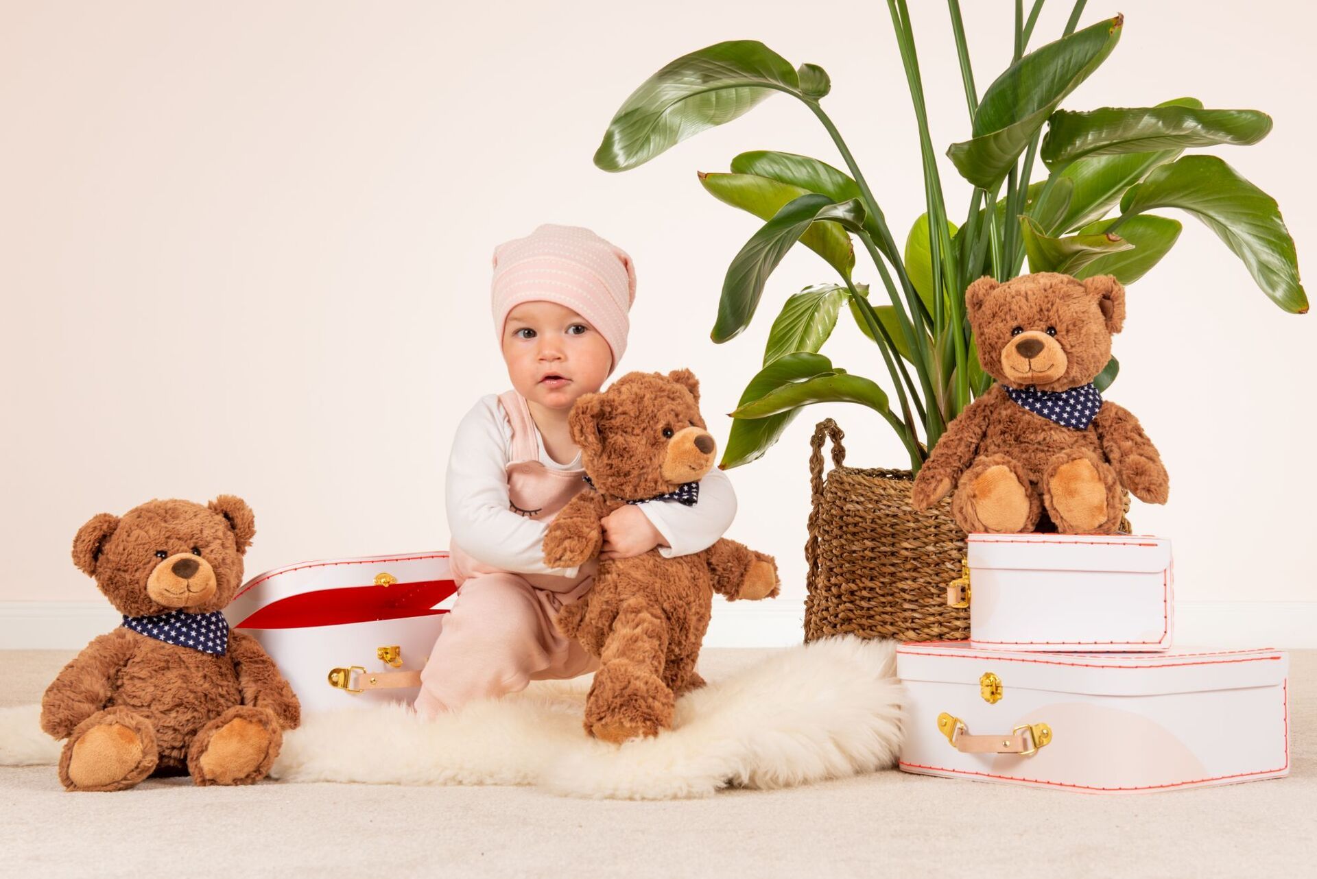  Teddy orso bruno 38 cm c/fazzoletto