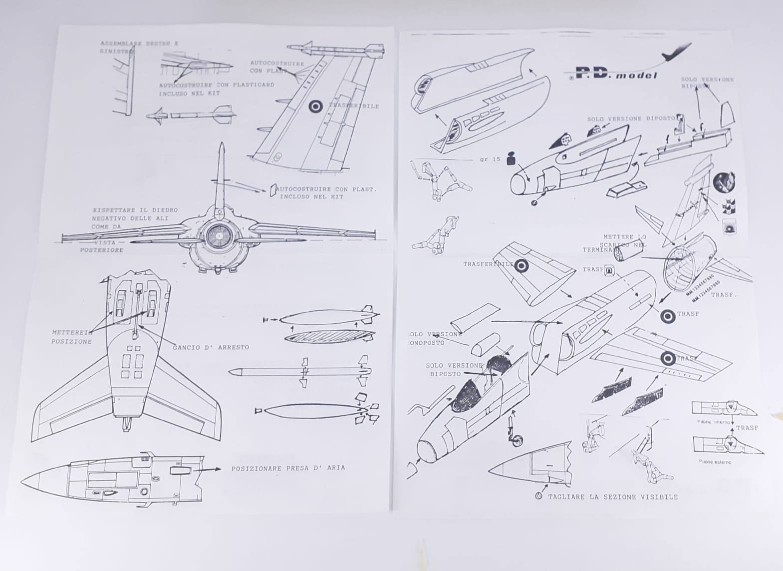Aermacchi Aeritalia AM-X versione biposto 1/48 kit in resina