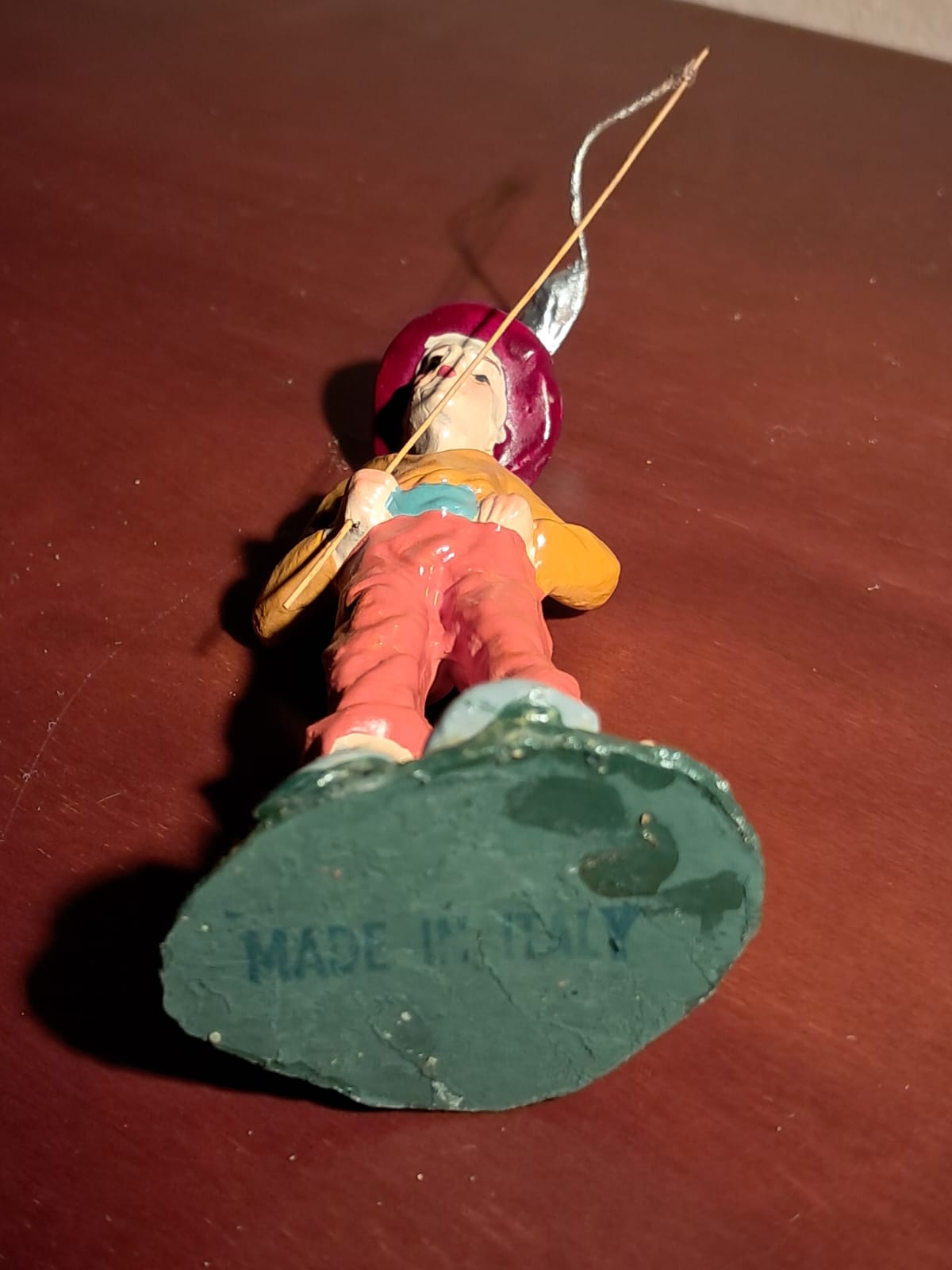 Pescatore statuina in gesso 10cm