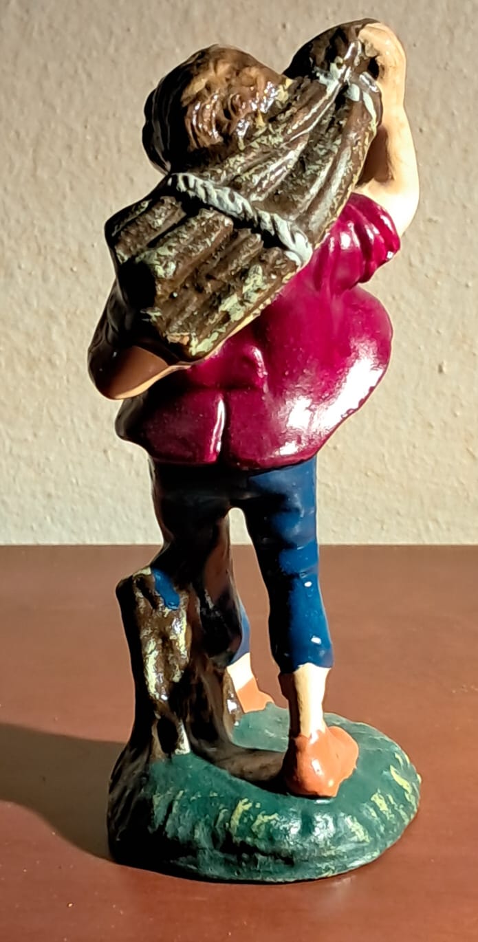 Boscaiolo statuina in gesso 10cm