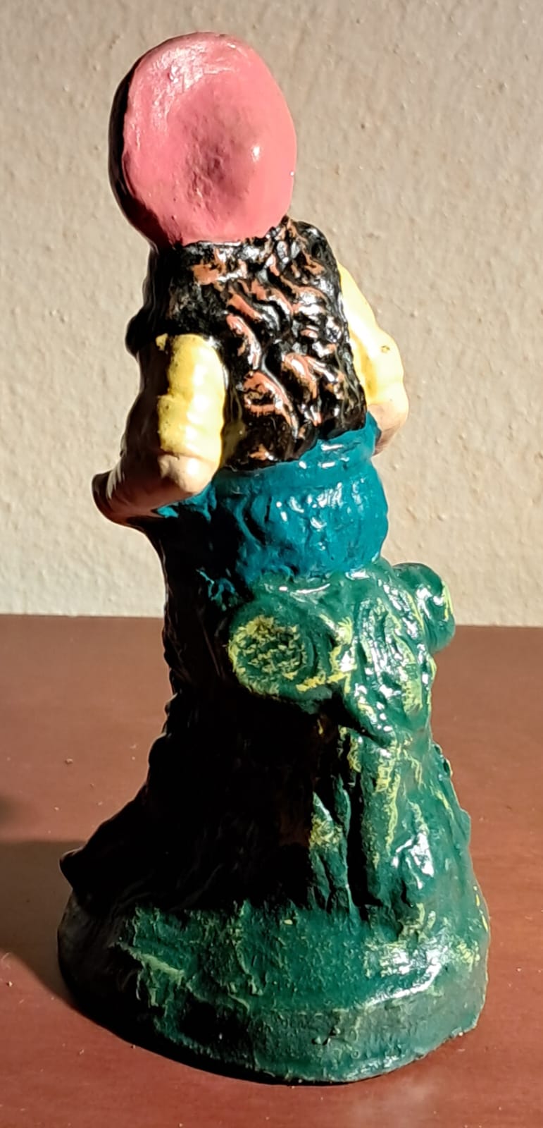 Suonatore fisarmonica statuina in gesso 10cm
