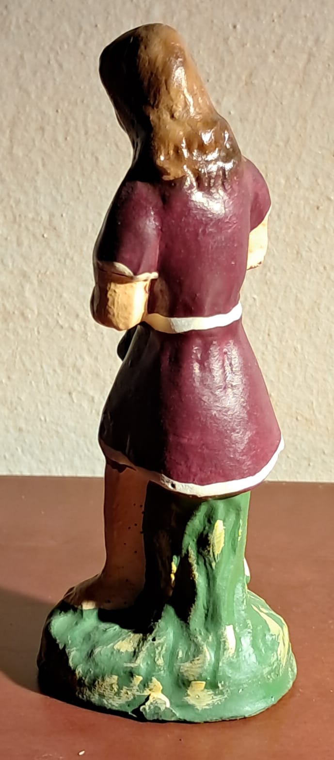 Suonatore flauto statuina in gesso 10cm