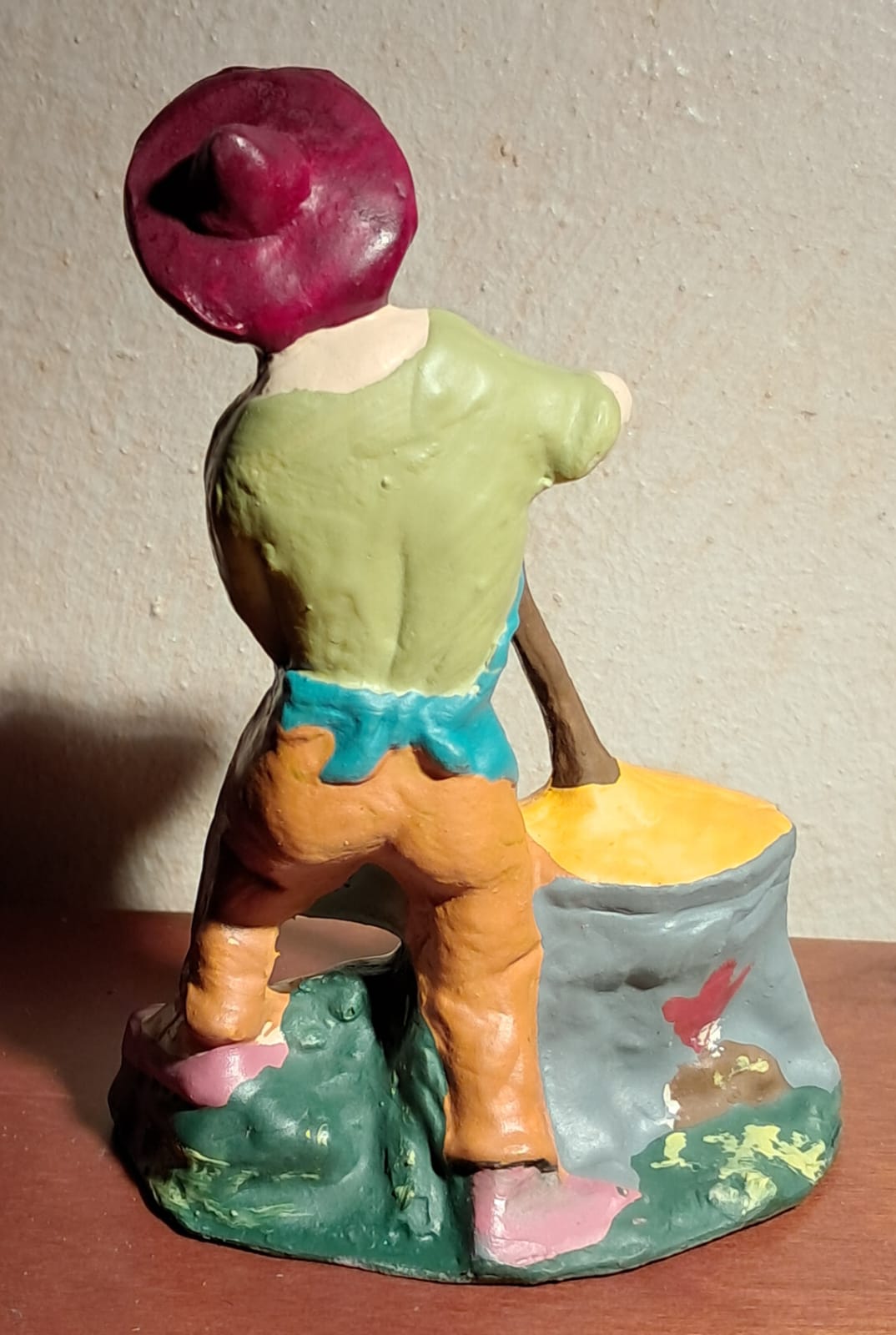 Cuoco statuina in gesso 10cm