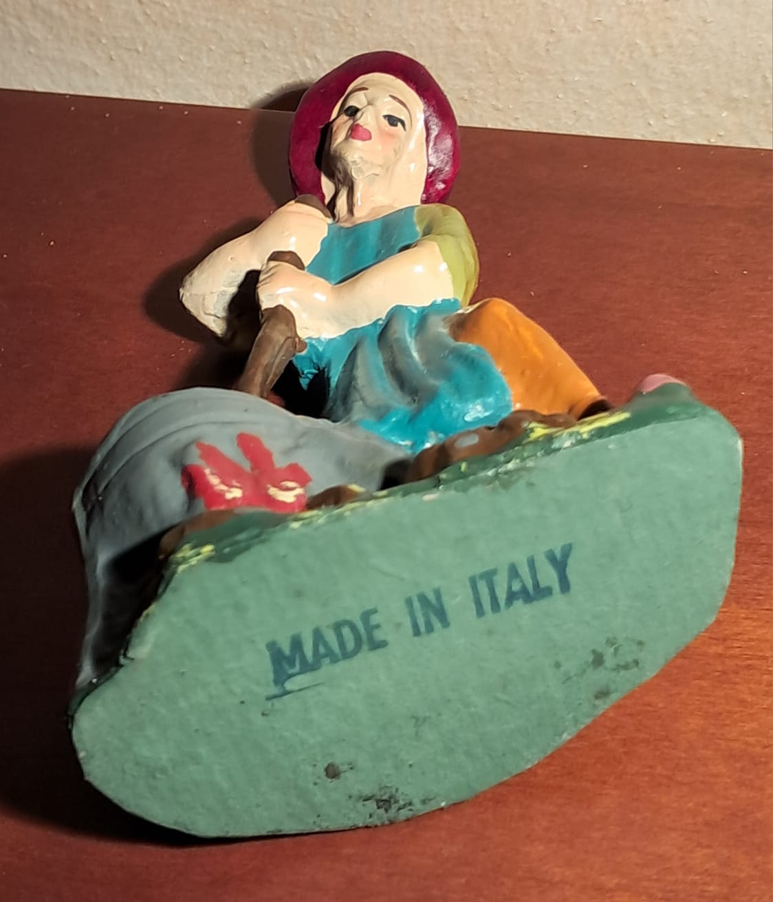 Cuoco statuina in gesso 10cm