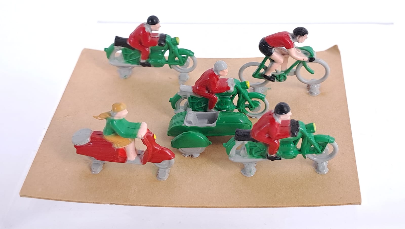 set Lego 270 1 ciclista e 4 motociclisti anno 1958