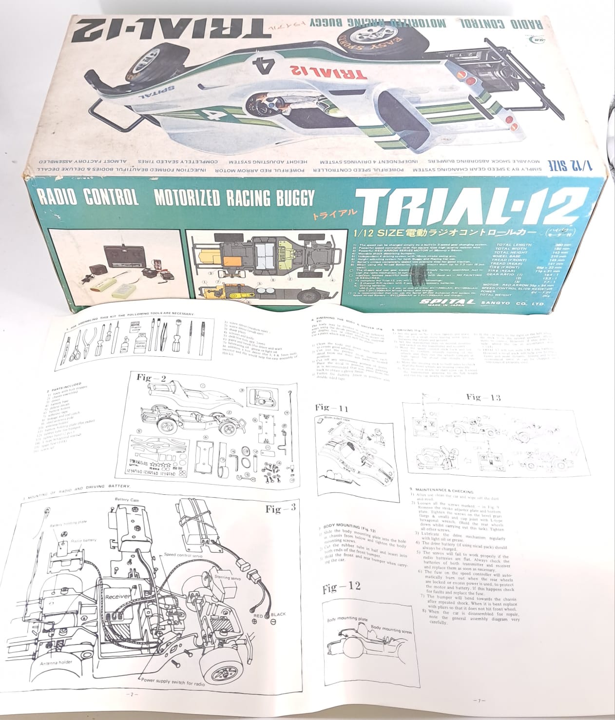 Sangyo Spital auto buggy RC Trial-12 2wd scala 1/12 anno 1980