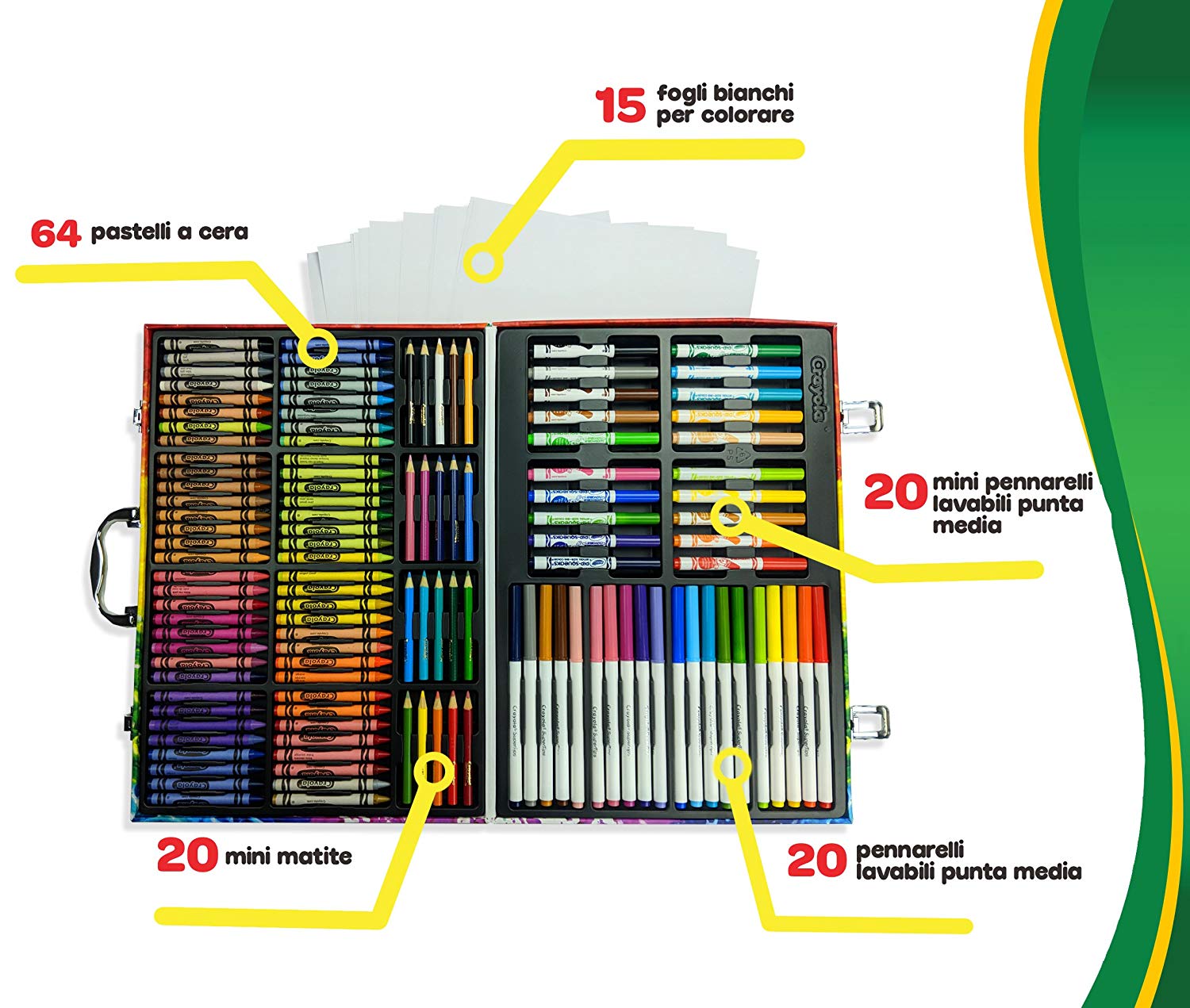 valigetta arcobaleno 150 colori