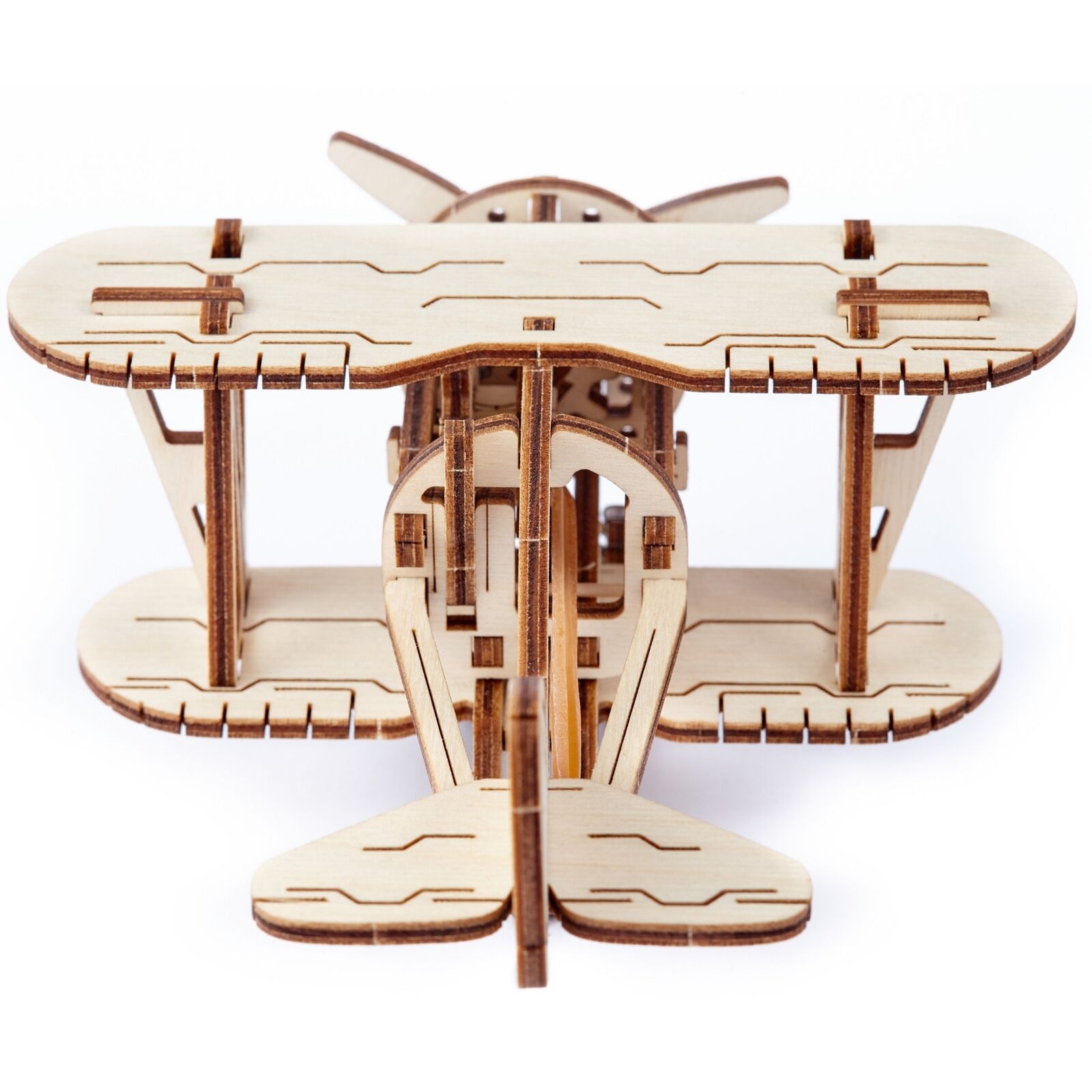 Biplano kit in legno funzionante
