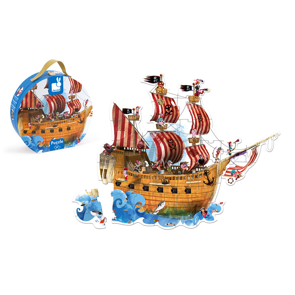Puzzle da pavimento la nave pirata 39 pezzi