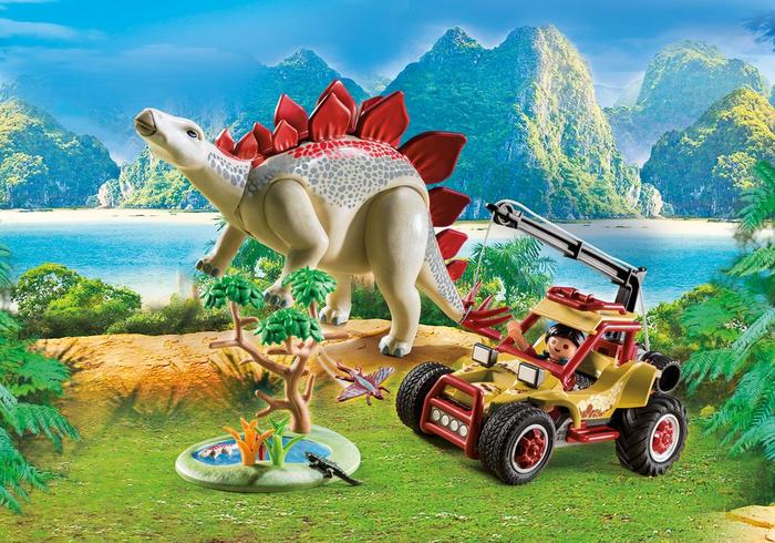 Veicolo degli Explorers e Stegosauro