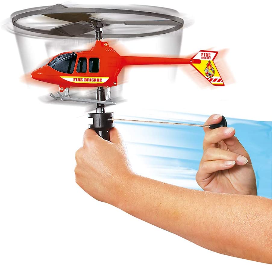 elicottero con lanciatore 