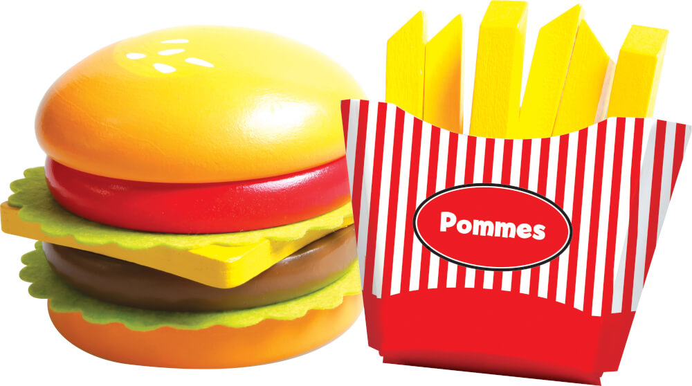 Chicken Burger con patatine fritte, 14 pz