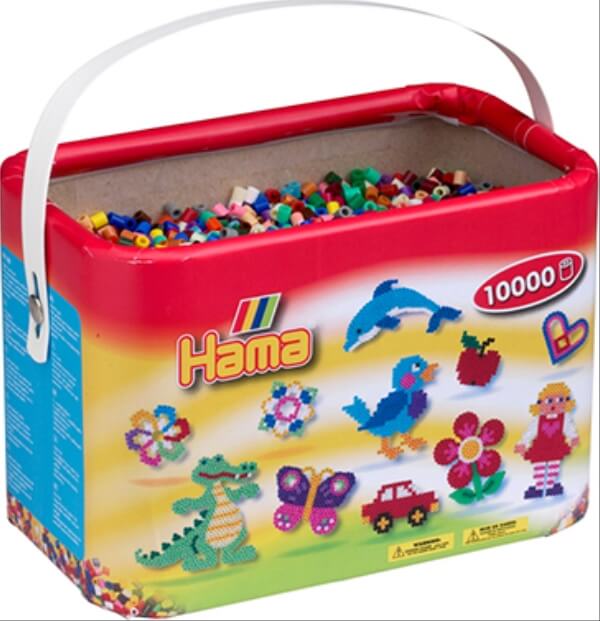 secchiello Hama 10000 perline 22 colori