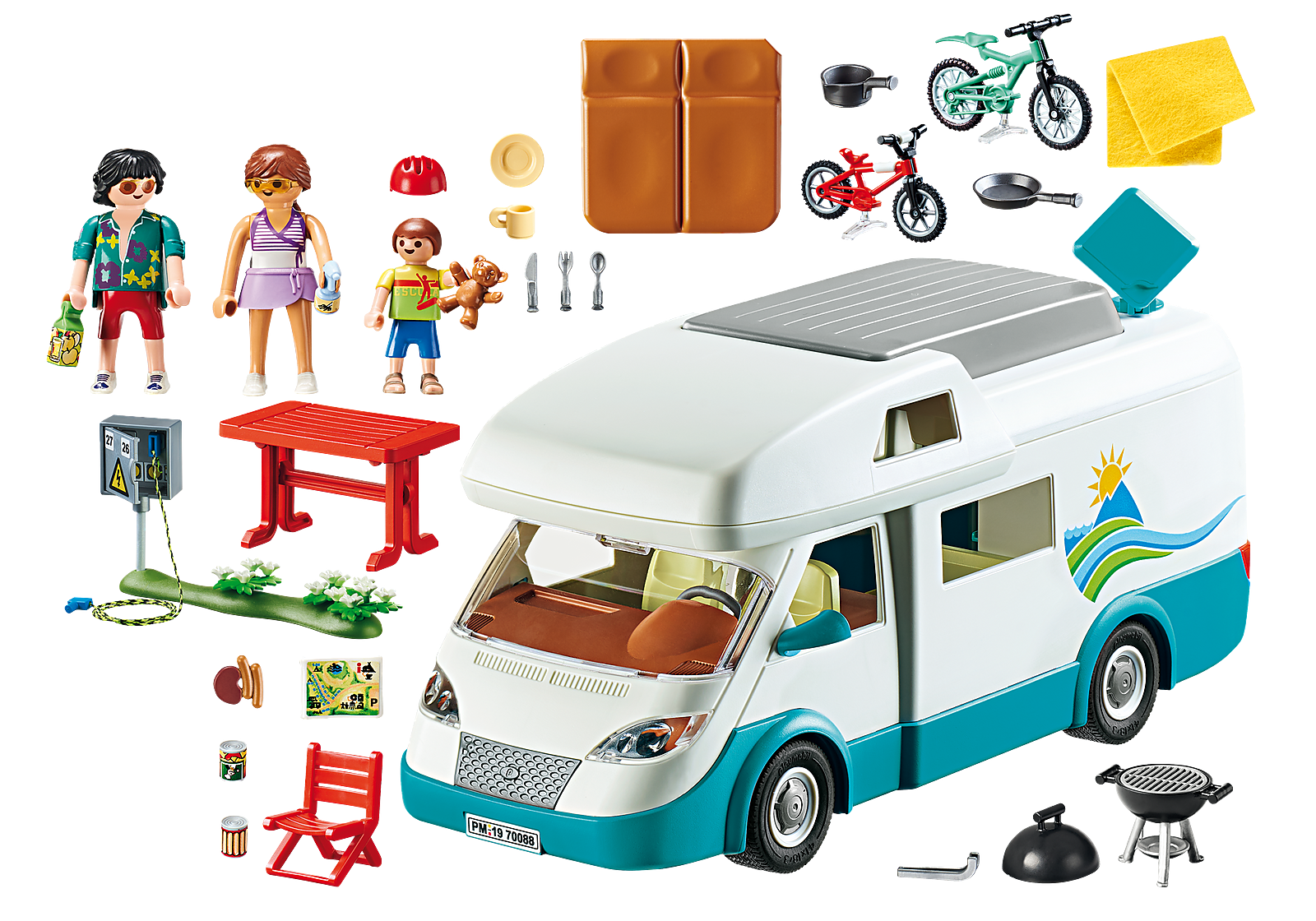 camper con famiglia in vacanza