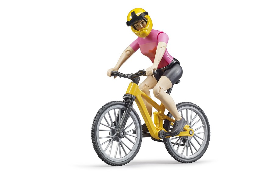 Mountain bike bworld con ciclista