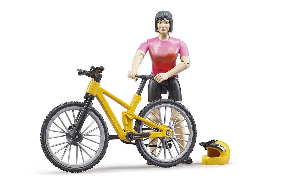 Mountain bike bworld con ciclista