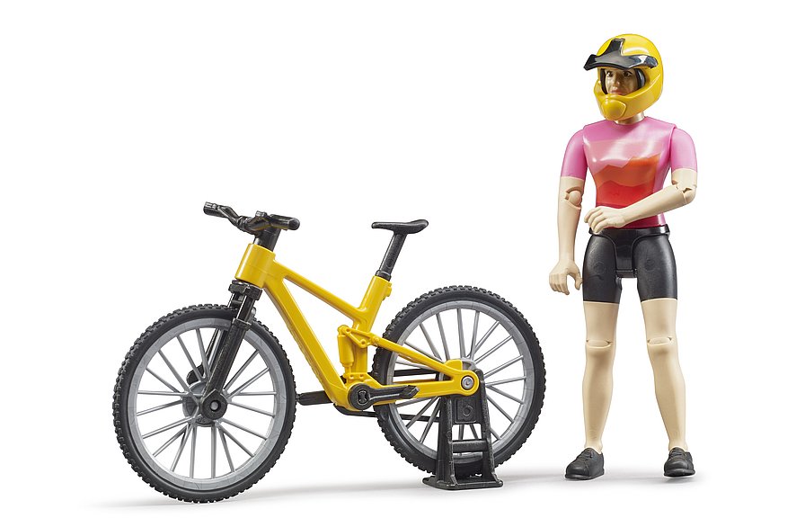 Mountain bike bworld con ciclista