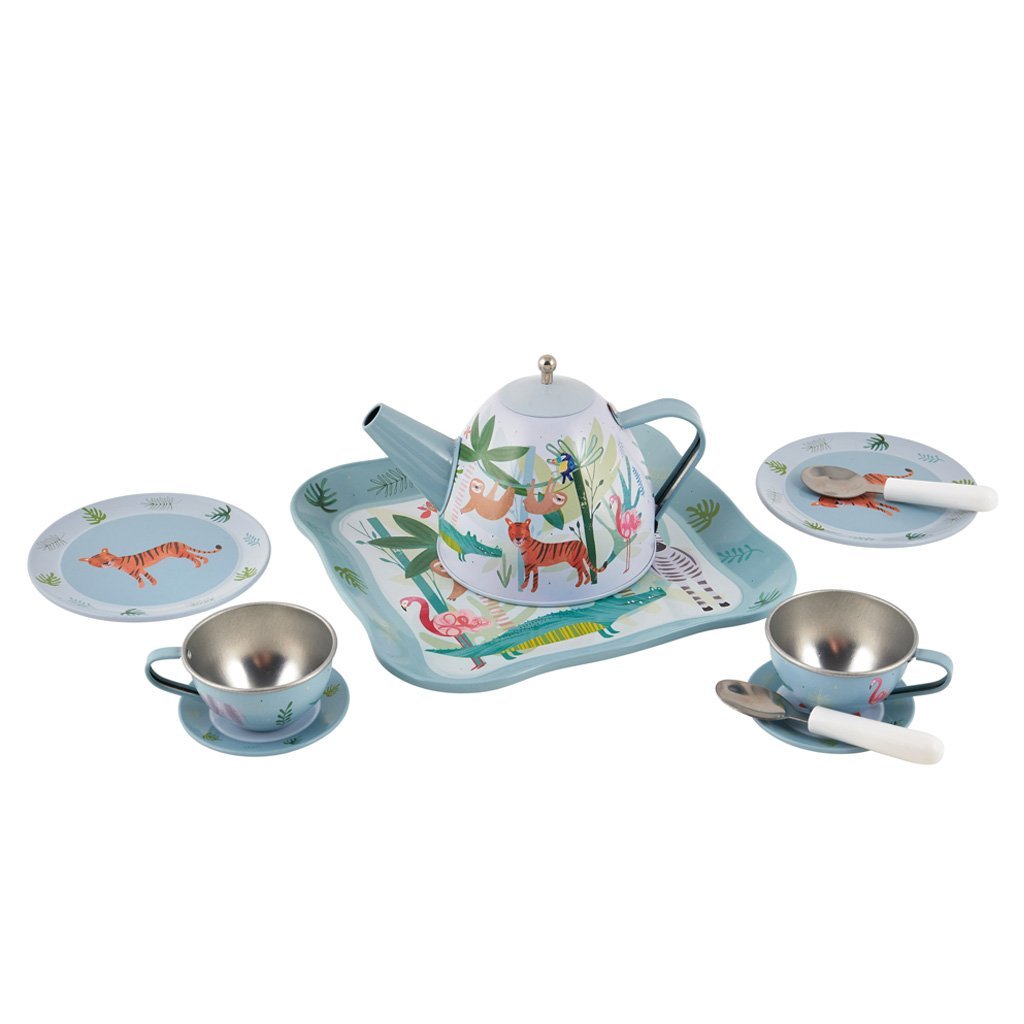 set da thè in metallo
