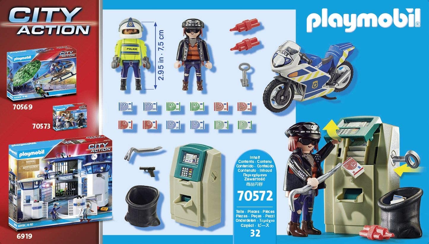 poliziotto in moto e ladro