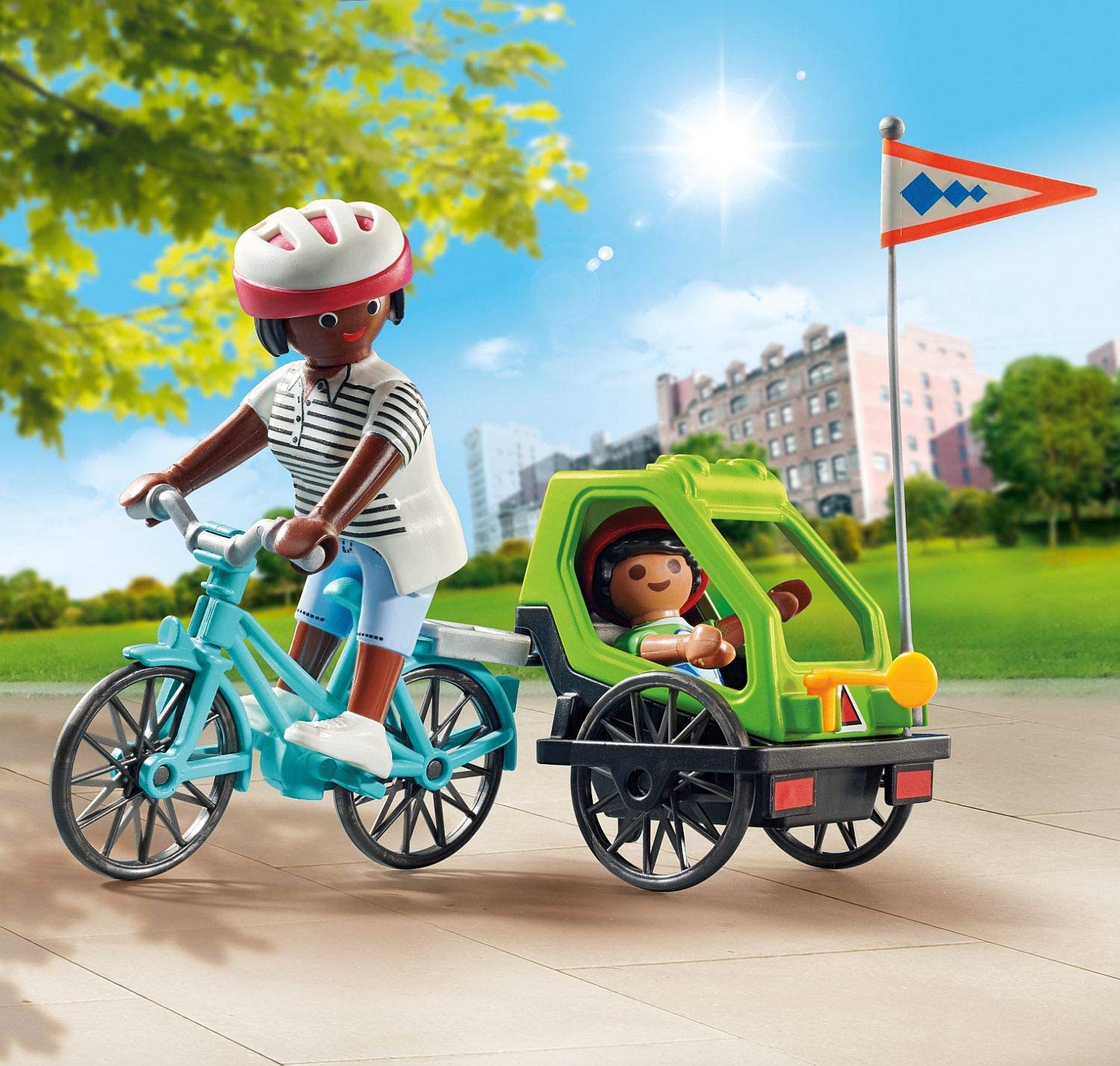 mamma con bicicletta