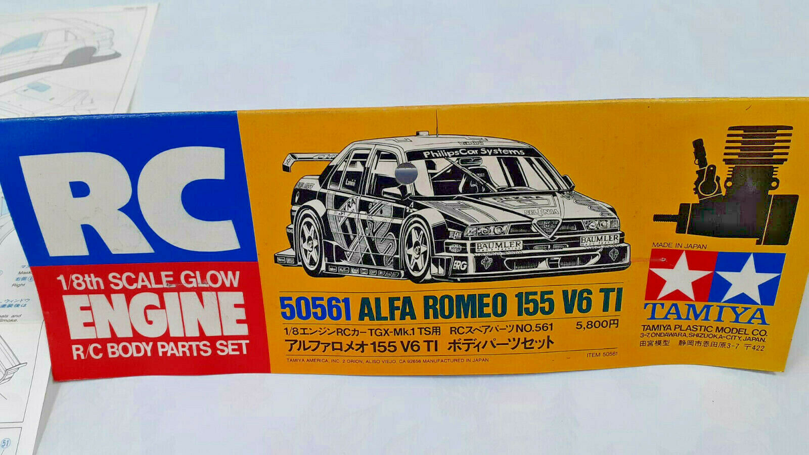 carrozzeria Alfa Romeo 155 V6 TI 1/8 Tamiya