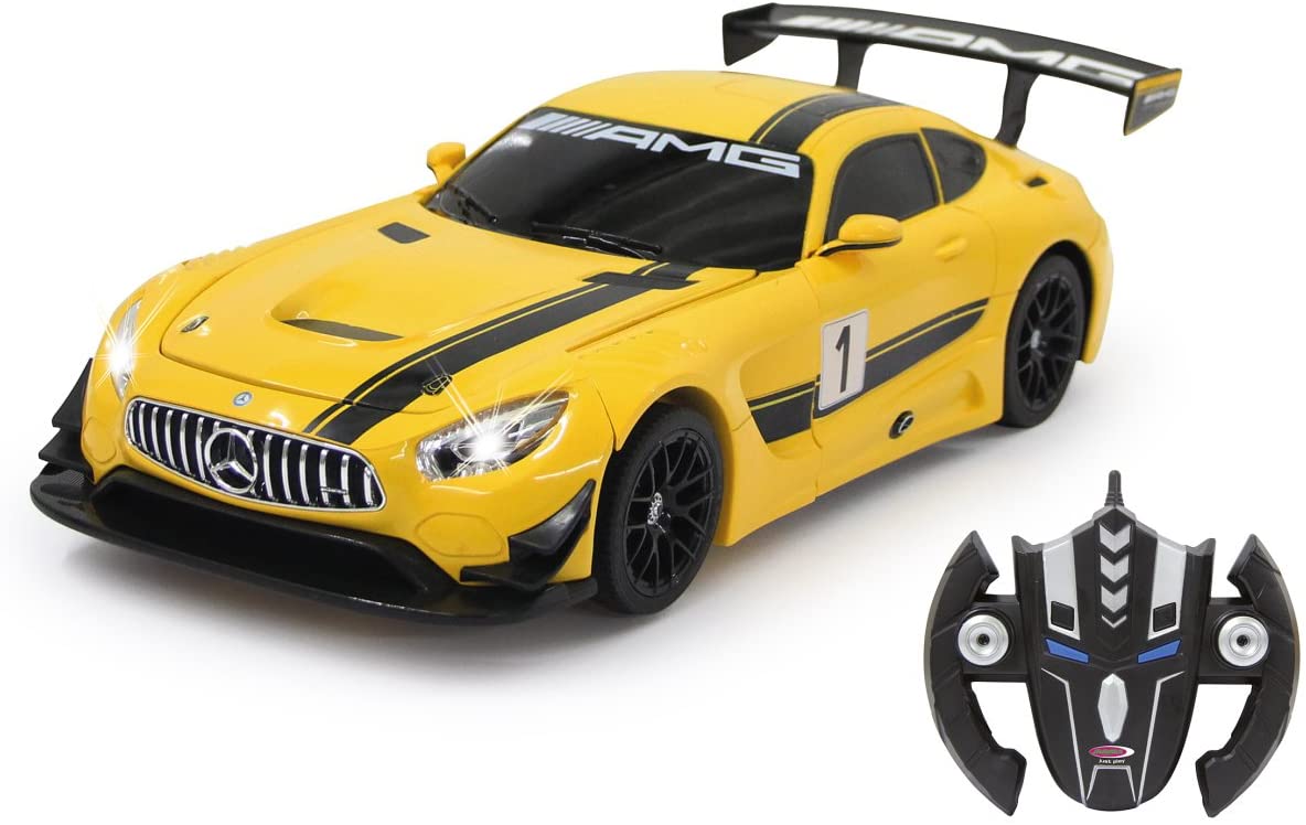 Mercedes AMG GT3 /Robot 1:14 transformable 2,4GHz giallo