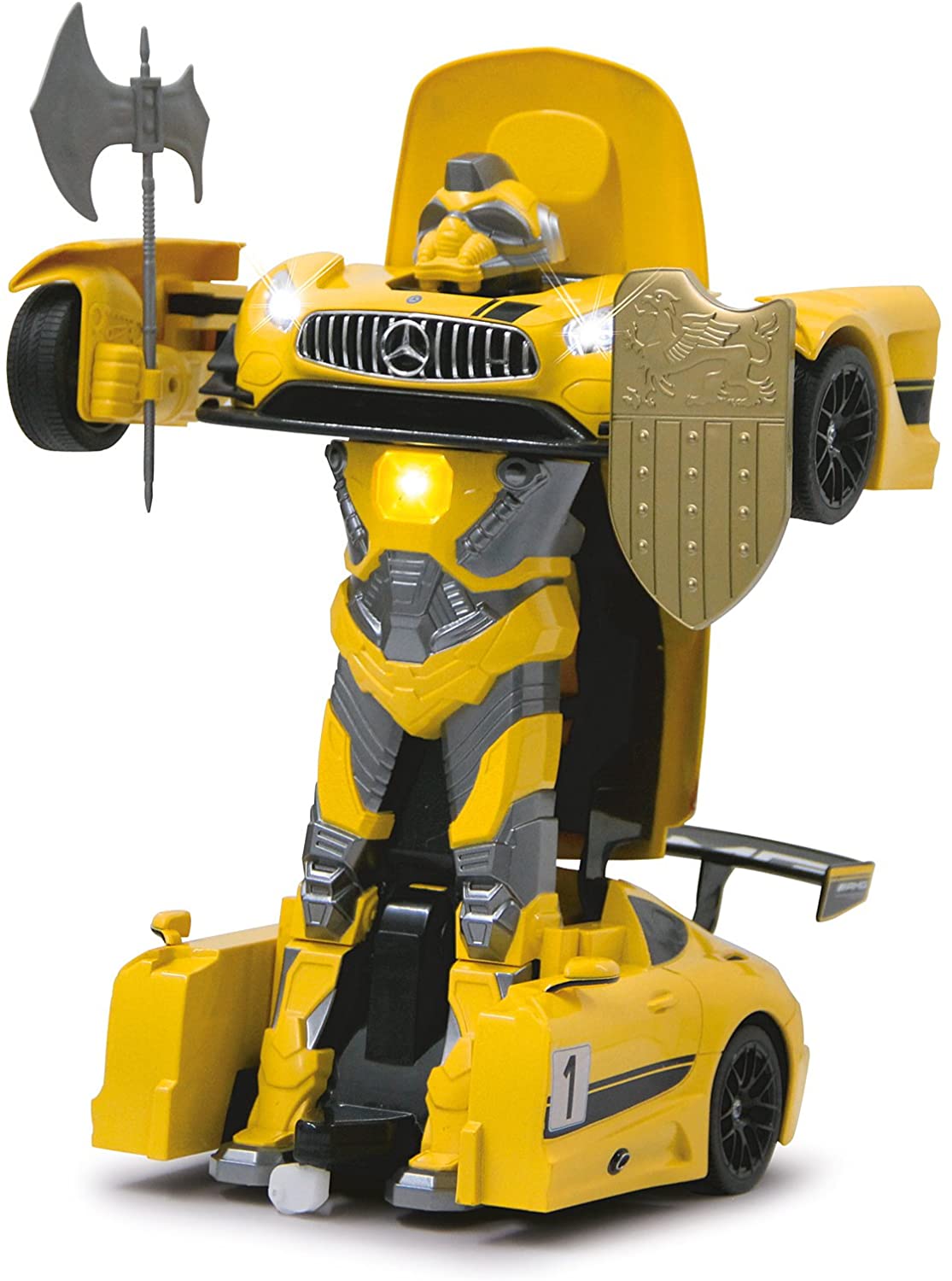 Mercedes AMG GT3 /Robot 1:14 transformable 2,4GHz giallo