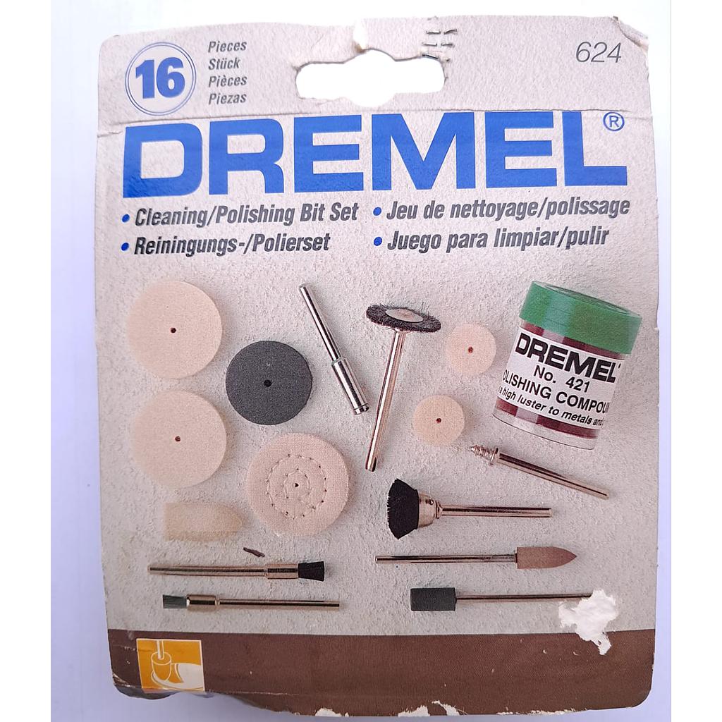 set 16 pezzi per pulizia lucidatura Dremel