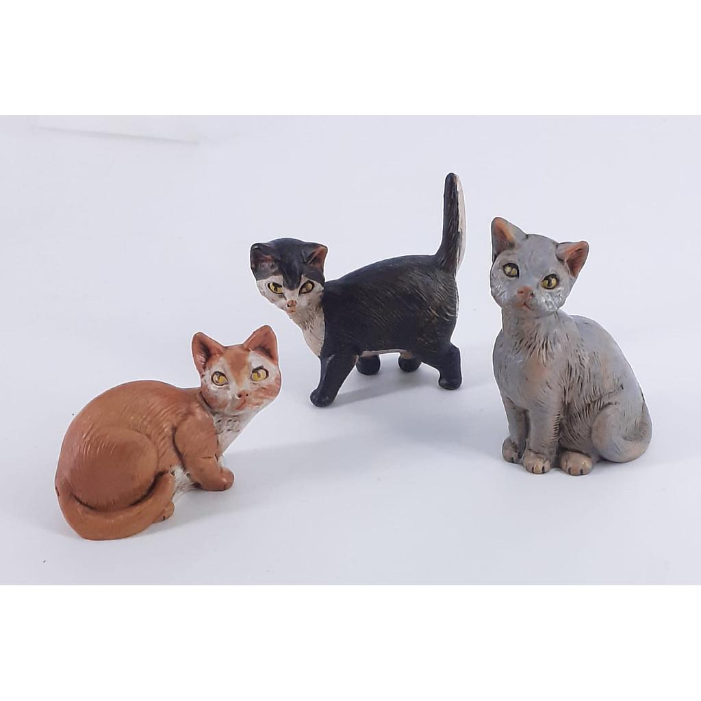 Gatti per presepe cm.12 tinta legno Fontanini