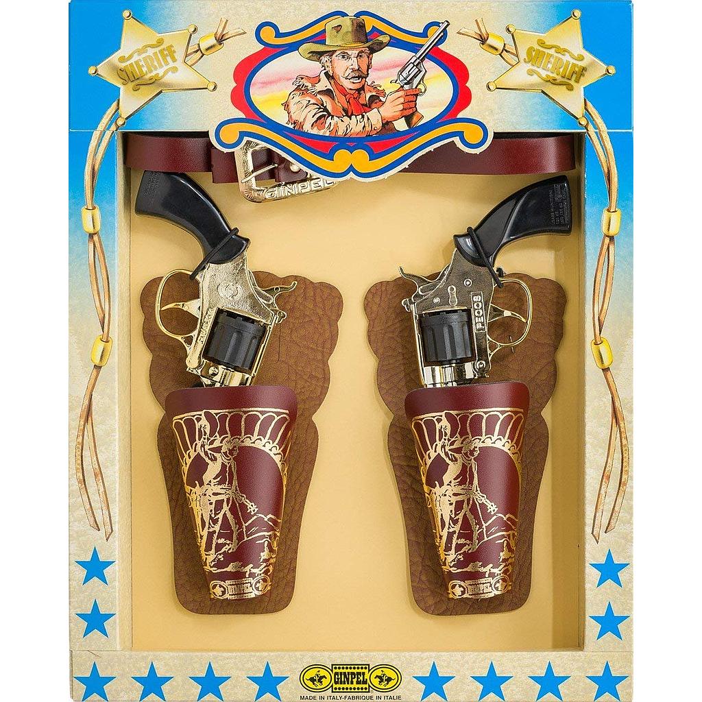 cinturone cowboy con 2 pistole Pecos