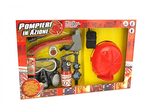set gioco pompieri con elmetto
