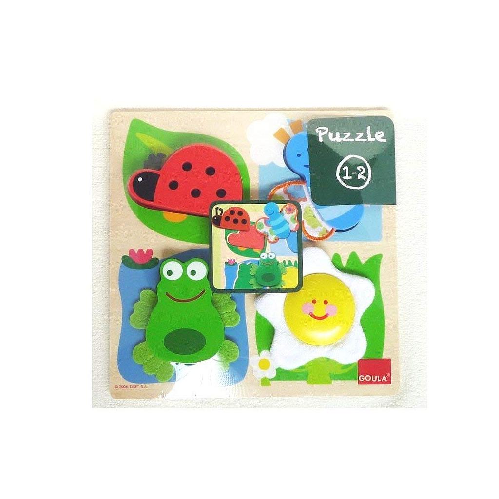 puzzle in legno campagna con tessuto