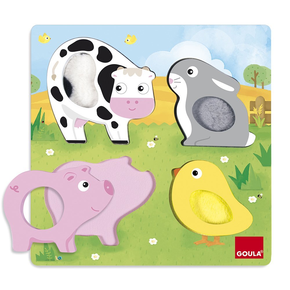 puzzle animali fattoria tattile