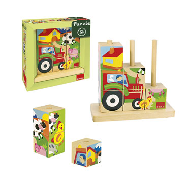 puzzle cubi fattoria