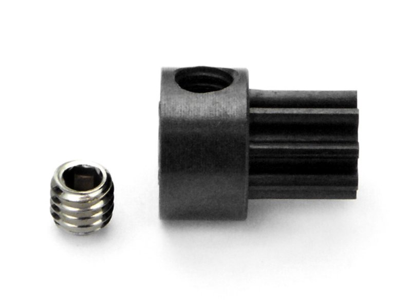 pignone 12 denti acciaio 1/18